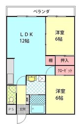 ハイツ岡の物件間取画像